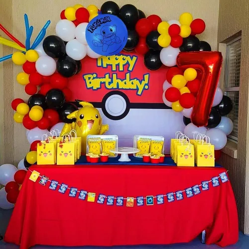 Miniatura 3 de Globos de látex Pokémon Punch de varios colores, paquete de 4 (tamaño desinflado de 6.5 x 2.75 pulgadas), perfectos para fiestas y celebraciones