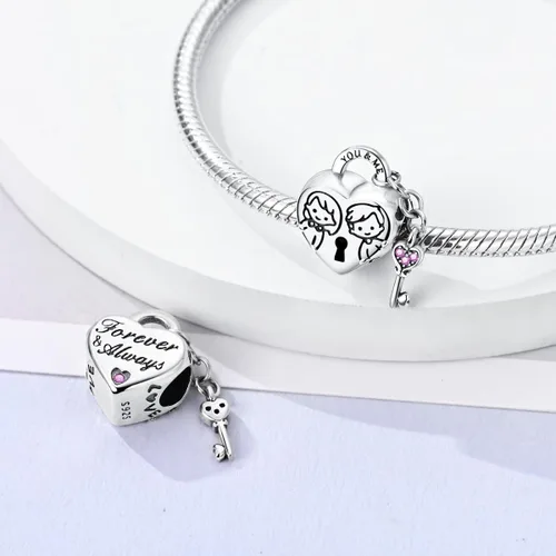 Miniatura 105 de MULA - Dijes de plata de ley 925 para pulseras y collares, colgantes de letras para la familia, cuentas de viaje en avión, dijes de árbol