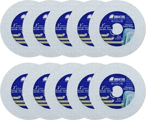 Miniatura 34 de SHDIATOOL Disco de corte de diamante de vidrio de 2 pulgadas, rueda de corte ultradelgada para azulejos de cerámica, porcelana y mármol de 50 mm