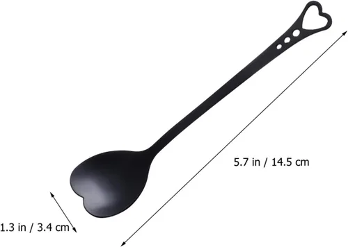 Miniatura 4 de Luxshiny Cucharas de café expreso, cuchara de postre de acero inoxidable, cucharas en forma de corazón, cucharas para helado, cuchara para mezclar