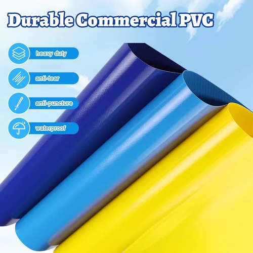 Miniatura 3 de Tobogán acuático de grado comercial de 24 pies de largo para adultos, (tobogán doble) (PVC completo resistente) (piscina de agua grande)