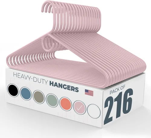 Miniatura 18 de Perchas de plástico resistentes hechas en Estados Unidos a granel, 20, 30, 50, 100 unidades disponibles, perchas de plástico fuertes, perchas