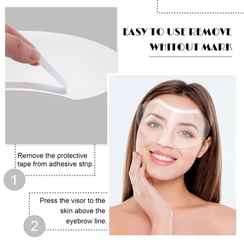 Miniatura 3 de Protector facial transparente, paquete de 50, protector de ojos de plástico para microblading, maquillaje permanente, extensiones de pestañas