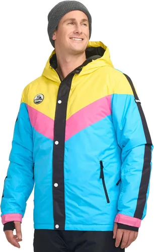 Miniatura 9 de Tipsy Elves Chaquetas de esquí para hombre - Divertidas y coloridas prendas de esquí con capucha impermeables para adultos