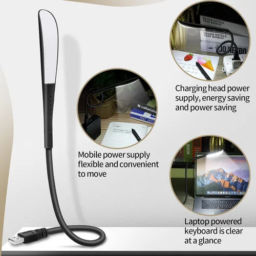 Miniatura 5 de Zonon 4 luces LED de temperatura USB para portátil con cuentas LED, interruptor táctil y flexible flexible para teclado, portátil, escritorio, PC