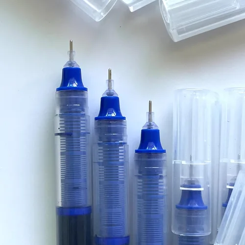Miniatura 5 de sencoo Paquete de 10 bolígrafos azules de punta extrafina de tinta líquida, de secado rápido, para estudiantes en casa, oficina, escuela