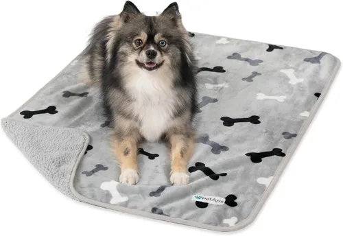 Miniatura 38 de PETAMI Manta impermeable de forro polar Sherpa para gatos y perros, color beige, talla S