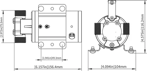 Miniatura 3 de TIGEROAR Bomba de agua de 12 V, bomba de transferencia de agua de 330 GPH RV estanque de lluvia con manguera de bomba de succión de 6 pies y kit