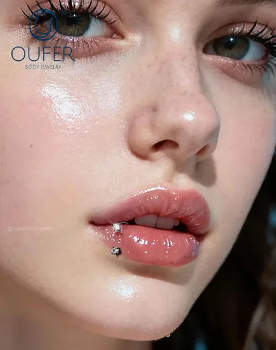 Miniatura 2 de OUFER Anillos de labio de herradura 16G para mujeres y hombres, acero quirúrgico 316L, 8/0.394 in, joyería de piercing de labio, rosca interna