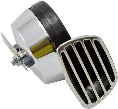 Miniatura 6 de Cromo Twin Trumpet SNAIL de tono alto/bajo de 12 V V electromagnético ruidoso dual reemplazo bocina compacto kit universal completo con soportes