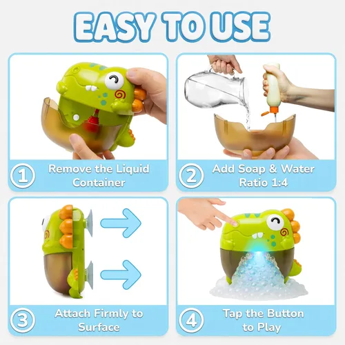 Miniatura 7 de Máquina de burbujas de baño, máquina de burbujas para bañera, juguetes de baño, máquina de burbujas para bañera, fabricante de burbujas con luces
