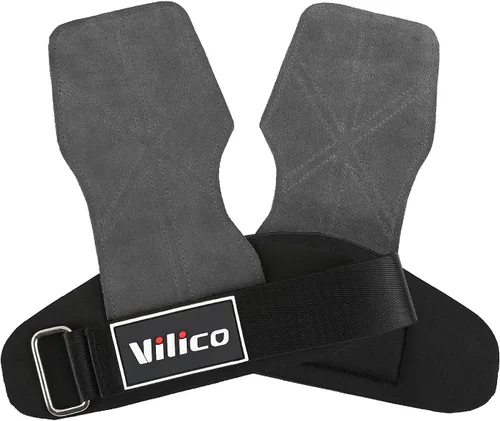 Miniatura 8 de Guantes de cuero para levantamiento de pesas, correas de muñeca para levantamiento de pesas, correas de levantamiento de pesas ajustables, agarre