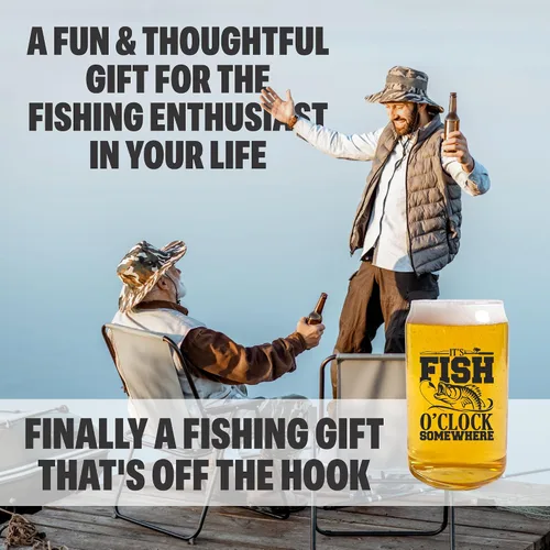 Miniatura 4 de Lata de cerveza para hombre de 16 onzas para hombres, regalos de pesca para hombres, vaso para el día del padre, regalos para taza de pescador