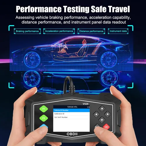 Miniatura 3 de Escáner OBD2 Lector de código de diagnóstico, luz de motor OBD II automotriz, probador de batería, modo 6, modo 8 y preparación I/M, herramienta