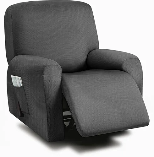 Miniatura 19 de ULTICOR Fundas para Sofá Reclinable de 8 Piezas, Fundas Elásticas de Hilo Teñido para Sofá Reclinable de 3 Cojines, Fundas Deslizables para Sofá