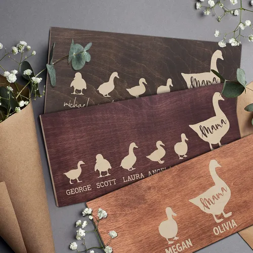 Miniatura 2 de Regalos para el día de la madre para mamá, letrero personalizado con nombres de niños, grabado, 4 colores, 11 x 5, regalos personalizados