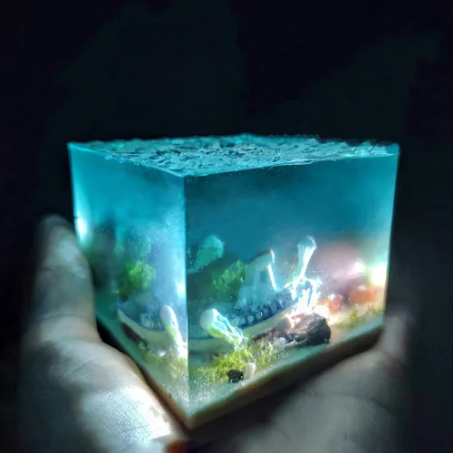Miniatura 7 de Funshowcase Molde de silicona para pisapapapeles en forma de cubo para manualidades de arcilla polimérica, fabricación de jabón, resina epoxi