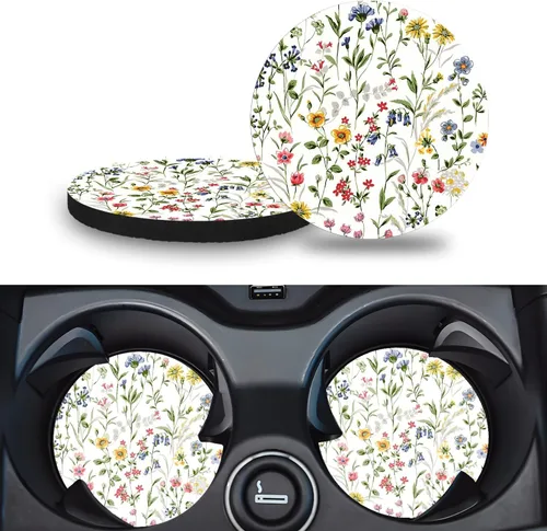 Miniatura 12 de Portavasos para automóvil, paquete de 2 – Posavasos universales antideslizantes de 2.75 pulgadas, posavasos de goma para automóvil, accesorios