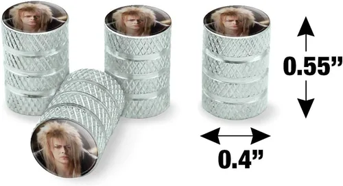 Miniatura 6 de Laberinto Goblin King David Bowie Retrato Llanta Llanta Llanta Tapones de Válvula de Aluminio