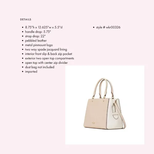 Miniatura 5 de Kate Spade - Bolso bandolera mediano Leila con triple compartimento