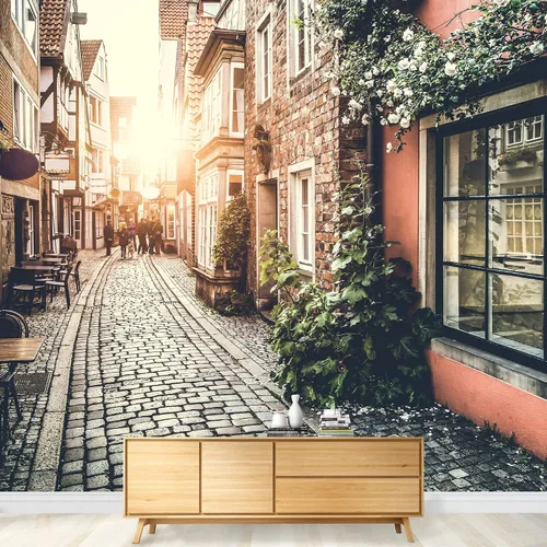 Miniatura 3 de wall26 - Ciudad Vieja de Europa al atardecer con efecto de filtro retro vintage - Mural de pared extraíble Papel pintado autoadhesivo grande