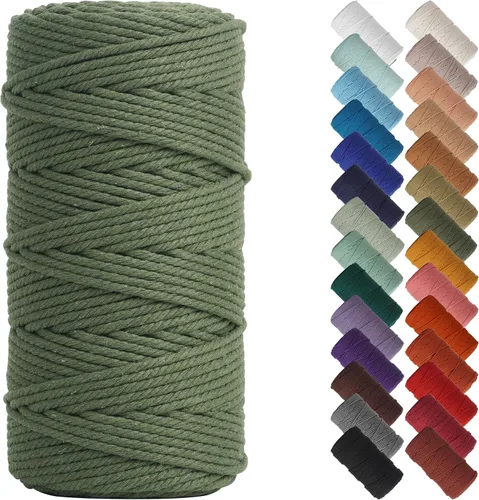 Miniatura 96 de NOANTA - Cuerda de macramé color beige natural, 1/8 pulgadas (3 mm) x 109 yardas (100 metros), cuerda de algodón colorido para colgar en la pared