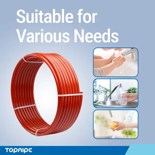 Miniatura 3 de Tubo PEX-A, tubo rojo de 1/2 pulgada x 100 pies, certificado NSF para agua potable, tubo PEX-A para fontanería, herramientas de fontanería