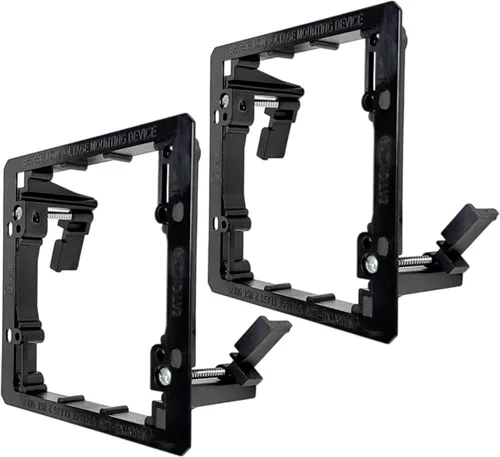 Miniatura 2 de iMBAPrice Soporte de montaje de bajo voltaje de 2 bandas, soporte para paneles de yeso para placas de pared de paso de cables, soporte LV2-2