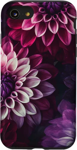 Miniatura 17 de iPhone 11 Dahlia Flower Floral Nature Garden Funda con diseño granate rosa y morado