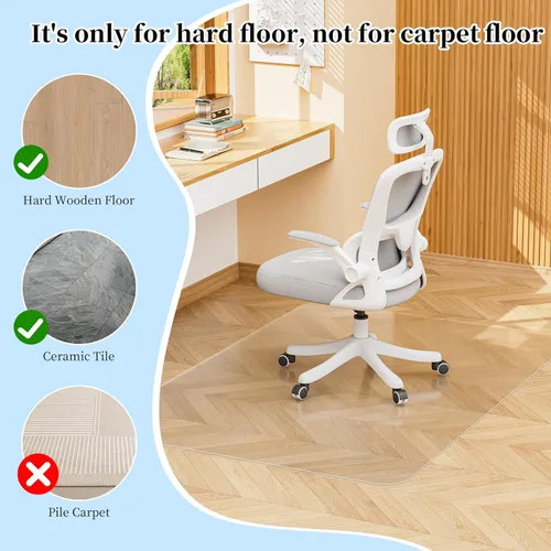 Miniatura 3 de Tonaus Alfombrilla para Silla de Suelo Duro Alfombrilla para Silla de Oficina Alfombrillas para Escritorios Grande 48"×36" (3'x4'), Protector