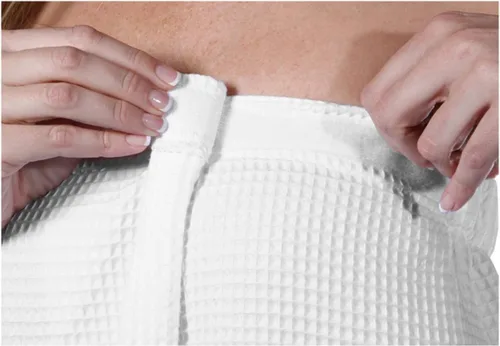 Miniatura 3 de BY LORA Women's Shower Wrap Bath Robe, Lightweight Waffle Body Spa Wrap For Ladies