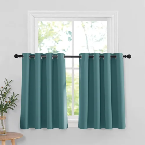 Miniatura 143 de RYB HOME Cortinas opacas de cocina de 36 pulgadas de largo, tratamiento de privacidad para ventanas pequeñas, aislamiento térmico, telón de fondo