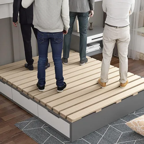 Miniatura 7 de Tabla de cama plegable, Tatami Bedstead de madera maciza a prueba de humedad, marco de tablón plegable y transpirable (tamaño : 23.6 x 74.8 in)