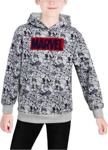 Miniatura 2 de Marvel Sudadera con capucha de superhéroes para niños, Spider-Man, Thor, Hulk, Iron Man (8-16)