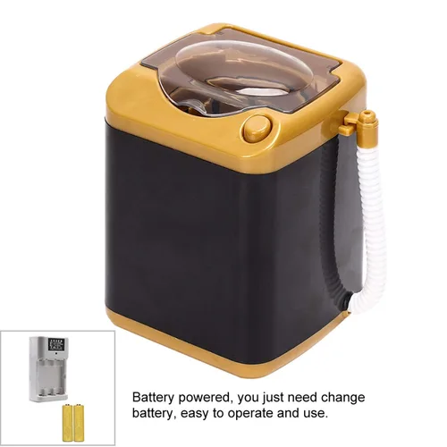 Miniatura 5 de Lavadora, mini lavadora eléctrica para brochas de maquillaje, máquina automática de limpieza de secado rápido de plástico de simulación para mujeres