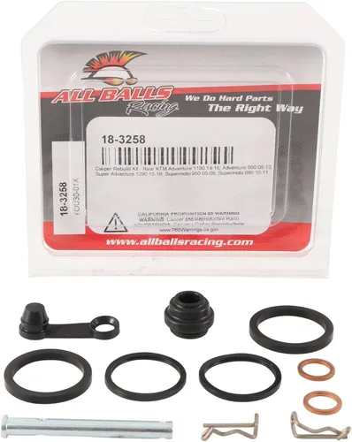 Miniatura 3 de All Balls Kit de reconstrucción de pinzas (18-3258) de repuesto para KTM Adventure 1190 2014-2016, Supermoto 990 2010 2011, Supermoto 950 2005 2006