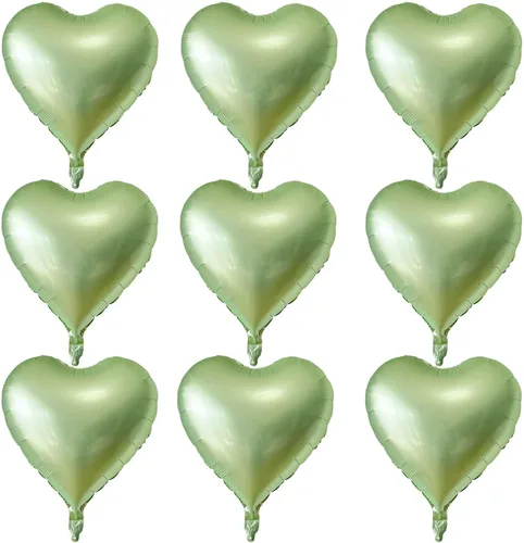 Miniatura 10 de Lovoir 10 globos de aluminio con forma de corazón azul bebé de 18 pulgadas, globos de amor para el día de San Valentín, cumpleaños, fiestas, bodas