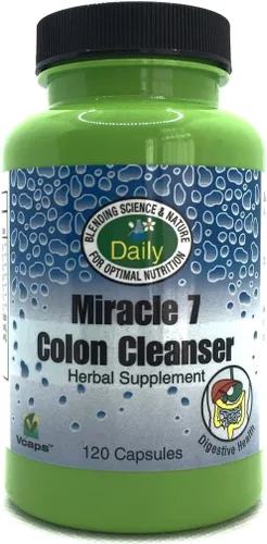Miracle 7 Colon Cleanser™ (Hierba de trigo, mezcla de Acidophilus, fibra de manzana, mezcla de hierbas 22 mg: Genciana, raíz de sello dorado, espino