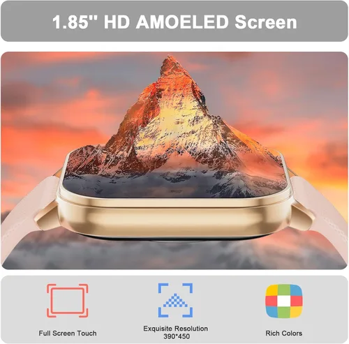 Miniatura 3 de MFVLP Reloj inteligente para hombres y mujeres, 1.85 pulgadas AMOLED HD reloj de fitness con más de 120 modos deportivos, llamada Bluetooth