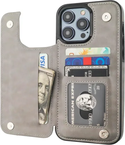 Miniatura 9 de ONETOP Compatible con iPhone 15 Pro Max Funda Cartera con Portador de Tarjetas, Funda de Cuero PU con Soporte Plegable y Ranuras para Tarjetas, Azul