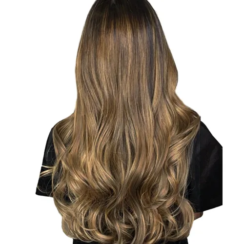 Miniatura 38 de WENNALIFE Extensiones de cabello humano real, 20 pulgadas, 3.53 onzas, color marrón chocolate, trama, cabello Remy atado a mano, extensiones