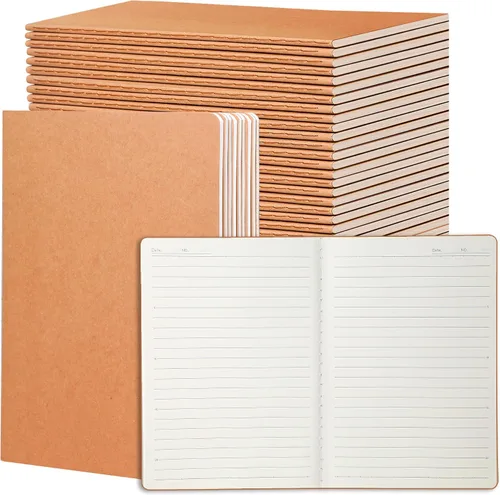 Miniatura 11 de Miikoul 72 paquetes de cuadernos en papel kraft A5 con papel rayado al por mayor, 8.3 x 5.5 pulgadas, 60 páginas/30 hojas, 80 g/m², cuaderno