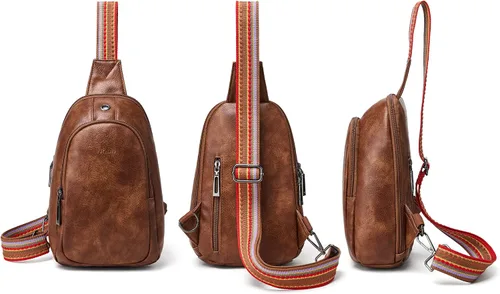 Miniatura 8 de Riñonera de cuero para mujer, bolsa cruzada de viaje de moda
