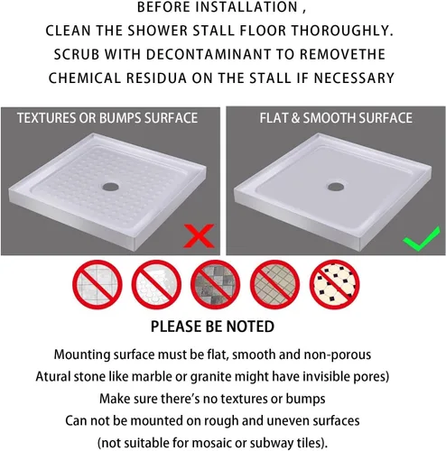Miniatura 7 de Yimobra Tapete Cuadrado Antideslizante para Piso de Ducha, 21"x21" Tapete para Bañera Lavable a Máquina, Suave para los Pies, Tapete de Baño