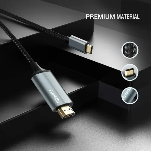 Miniatura 2 de Cable USB C a HDMI, [4K, alta velocidad], cable USB tipo C a HDMI para oficina en casa, [compatible con Thunderbolt 3/4] para MacBook Pro/Air 2020