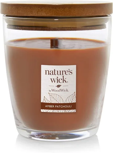 Miniatura 3 de Velas WoodWick Nature's Wick con aroma a canela y manzana, 283,5 g con tapa de madera, crepita al quemarse, otoño