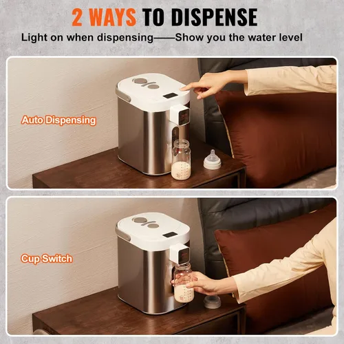 Miniatura 22 de VEVOR Dispensador de agua caliente, caldera y calentador de agua ajustable de 4 temperaturas, calentador de agua de encimera de acero inoxidable