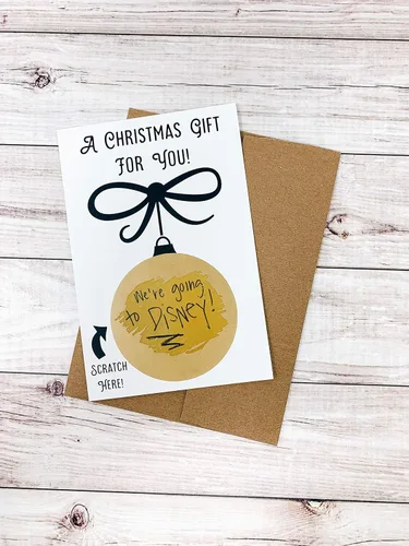 Miniatura 3 de Tarjeta de Navidad Scratch para revelar tu mensaje personal sorpresa regalo