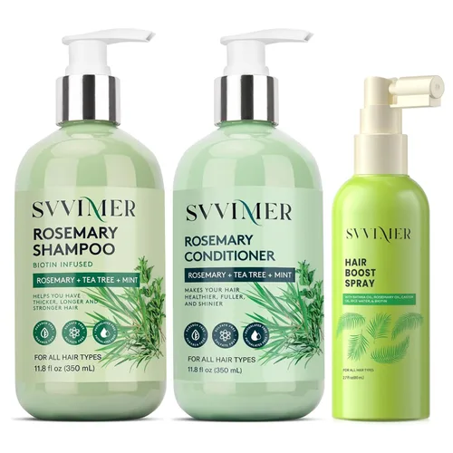 Miniatura 8 de Svvimer Acondicionador engrosador de romero: Producto hidratante espesante con biotina para mujeres y hombres - para cabello dañado, seco y fino 350