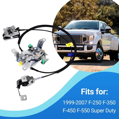 Miniatura 2 de Ensamble de Cable de Pestillo de Bloqueo de Puerta Lateral Trasera del Conductor Izquierdo Compatible con F-250 F-350 F-450 F-550 Super Duty